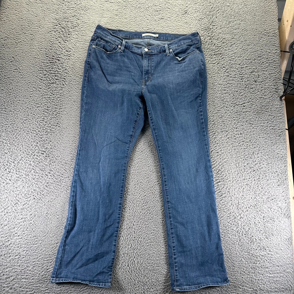 Levi's Jeans Womens 18W Blue Cotton Denim Bootcut Classic Faded Workwear Stretch